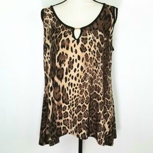 Lavish Plus Animal Print Sleeveless Tank